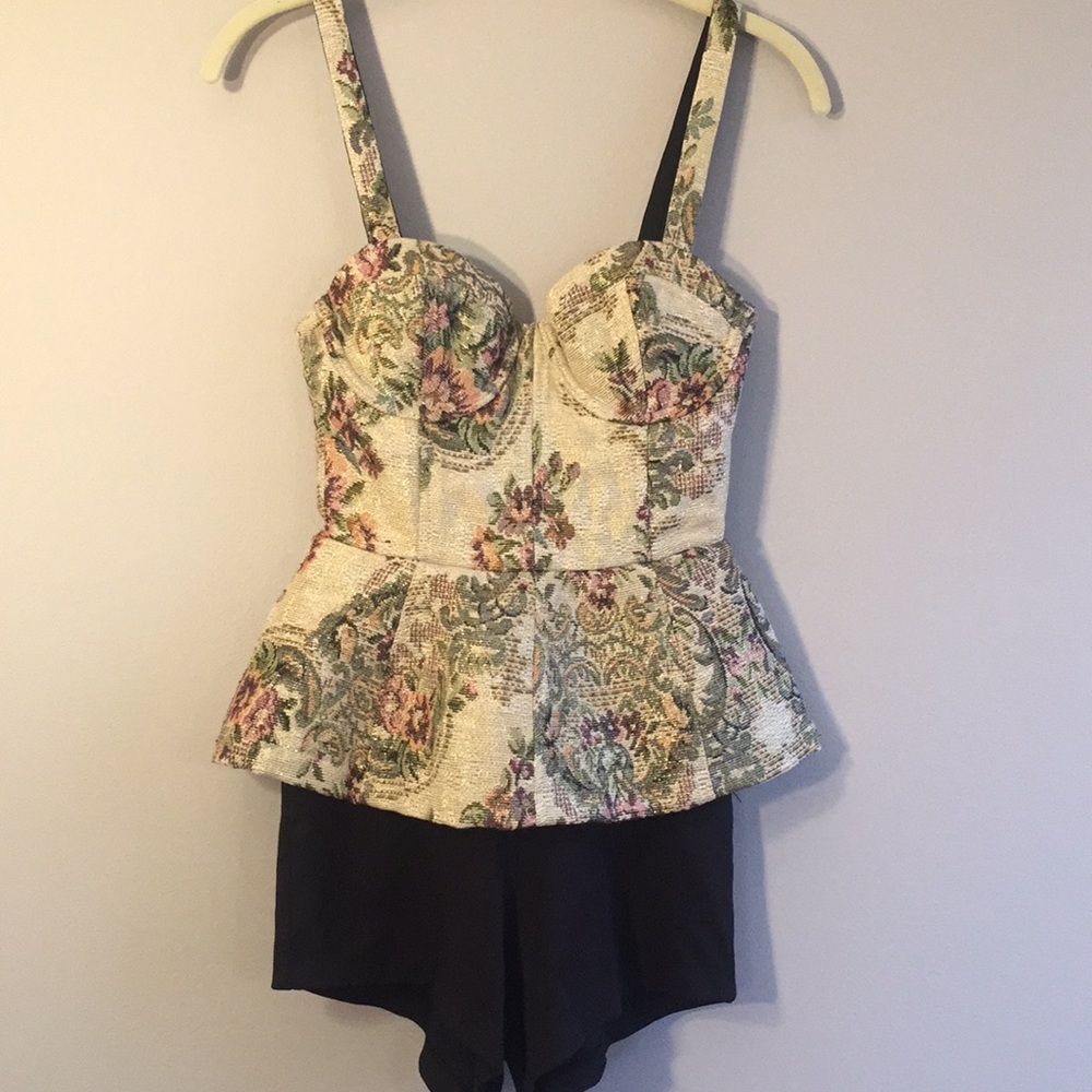 ASOS Petite Peplum Short Corset Onesie